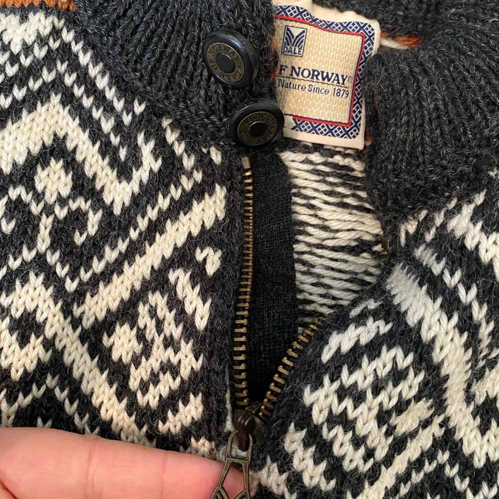 Dale Of Norway Wool half zip sweater VAIL 1999 L - Picture 5 of 7